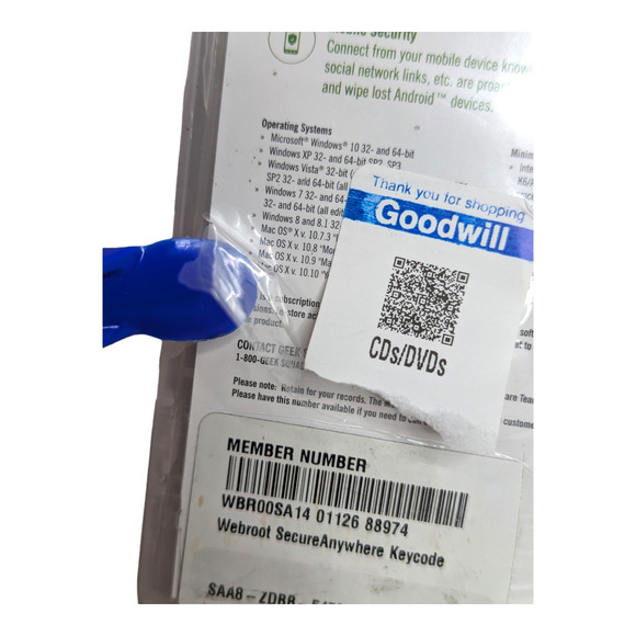 Webroot Secure Anywhere Internet Security Software Sealed - Picture 4 of 4